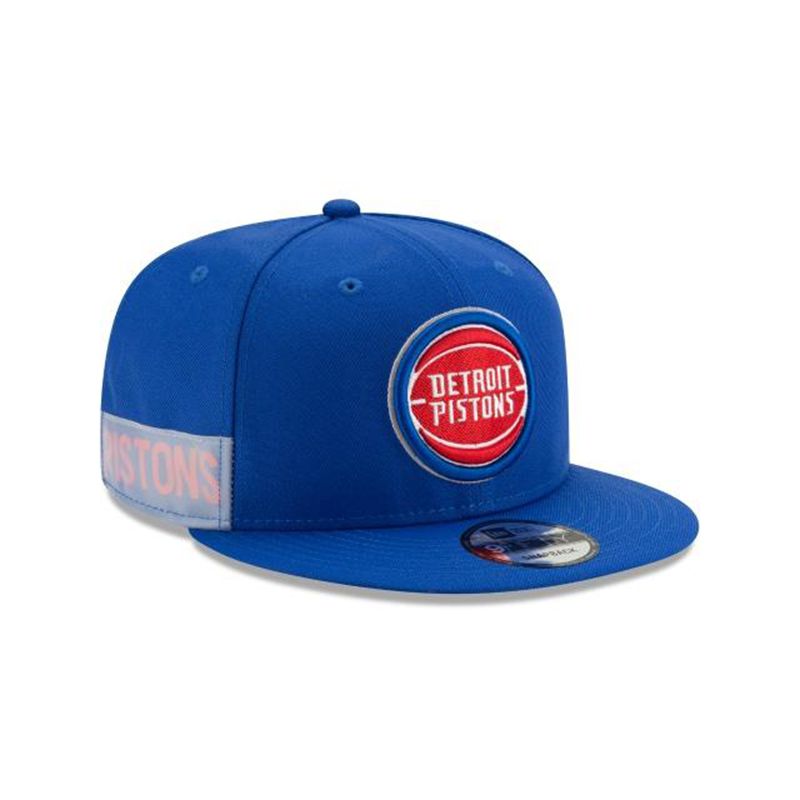 NBA Detroit Pistons Clear Feature 9Fifty Snapback (EZF3273) - Blue New Era Caps